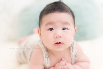 Baby photography portrait of a three month old baby boy, Vancouver B.C.