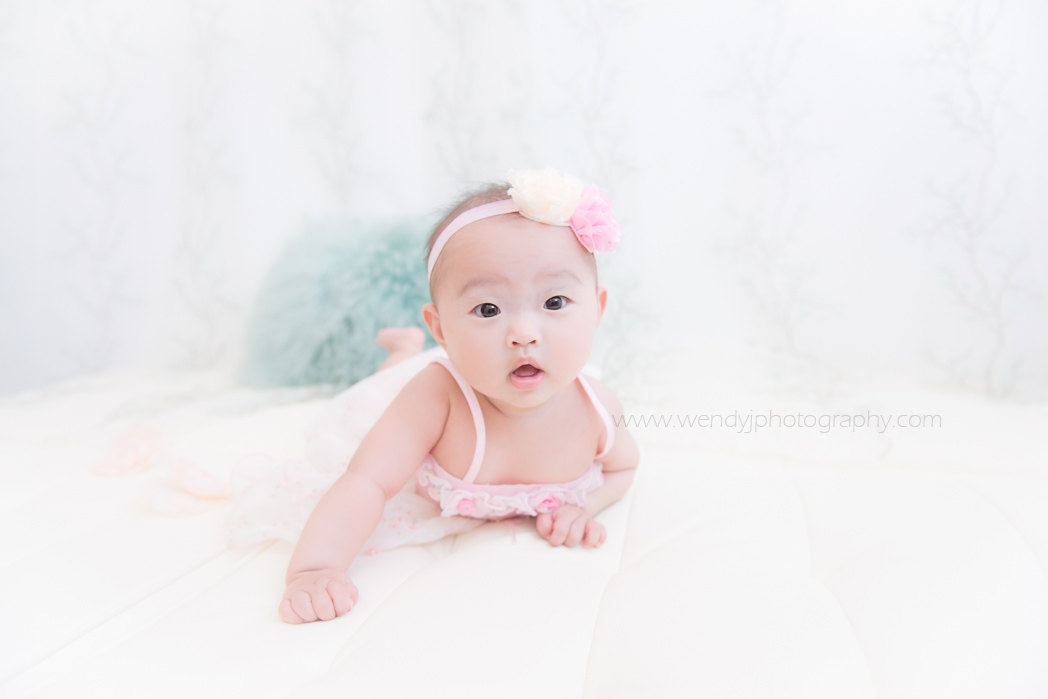 6 month old baby girl baby portrait session by Wendy J Photography, Vancouver B.C.